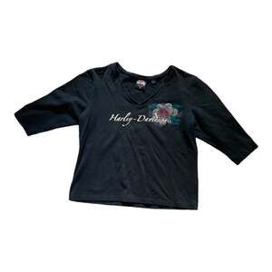 Harley Davidson rose 3/4 length sleeve woman’s top size xl